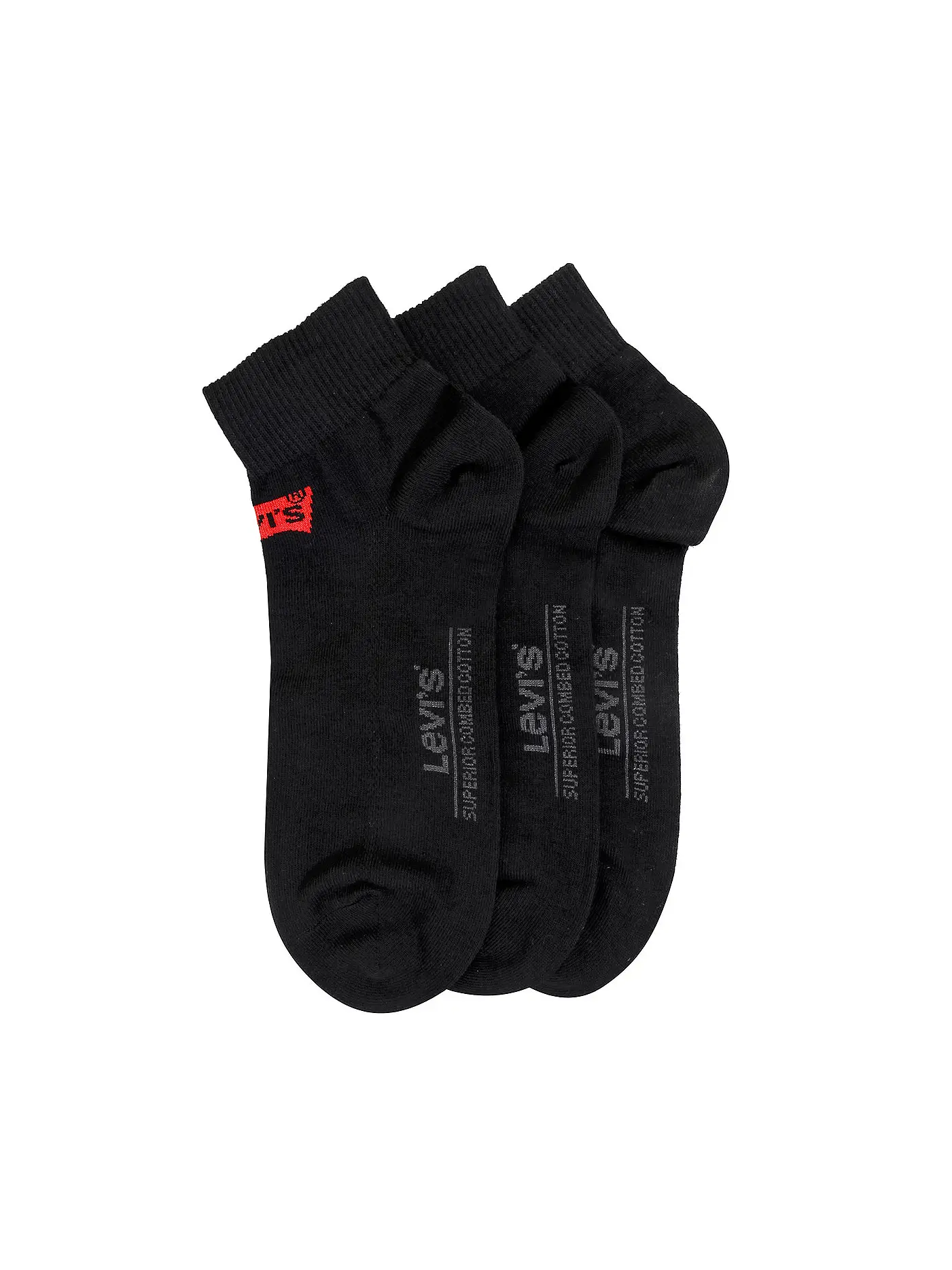 LEVI'S® | Sneaker Socken 3er Pkg. Batwing jet black | 